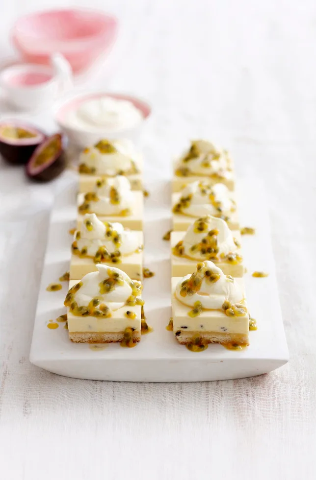 Passionfruit slice