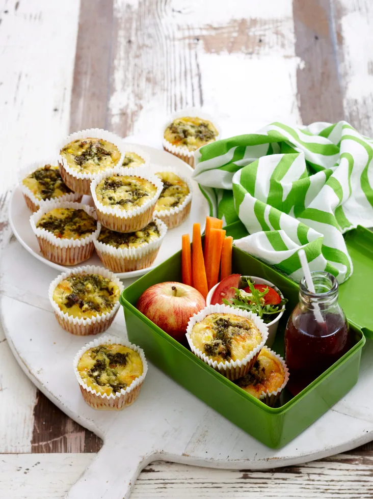 Pasta and corn frittatas