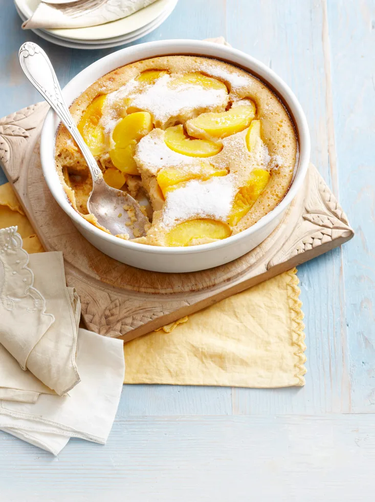 Peach clafoutis