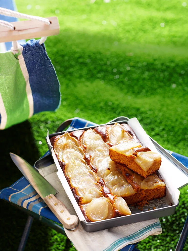 Pear and ginger slice