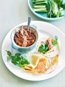 Peking duck crepes