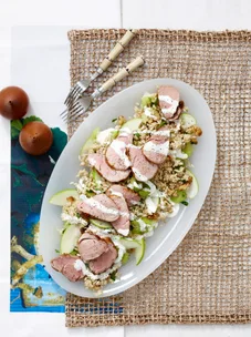 Pork and brown rice Waldorf
