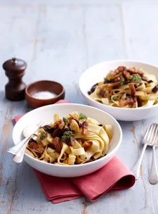Pork and mushroom pasta