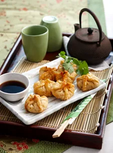 Pork and mushroom wontons