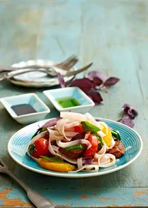 Pork, basil and orange stir-fry
