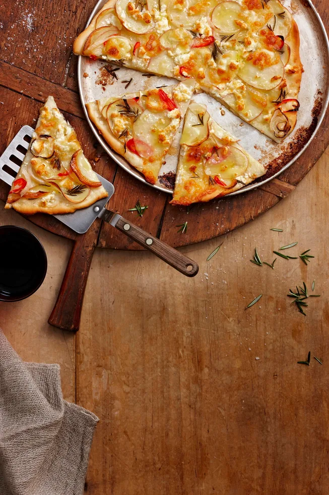 Potato and rosemary pizza