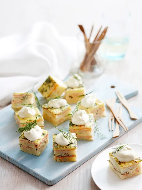 Potato and salmon frittata