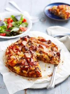 Potato, onion and pancetta frittata