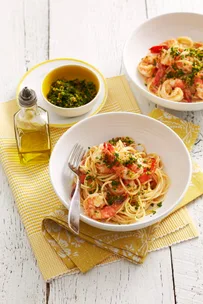 Prawn and gremolata pasta