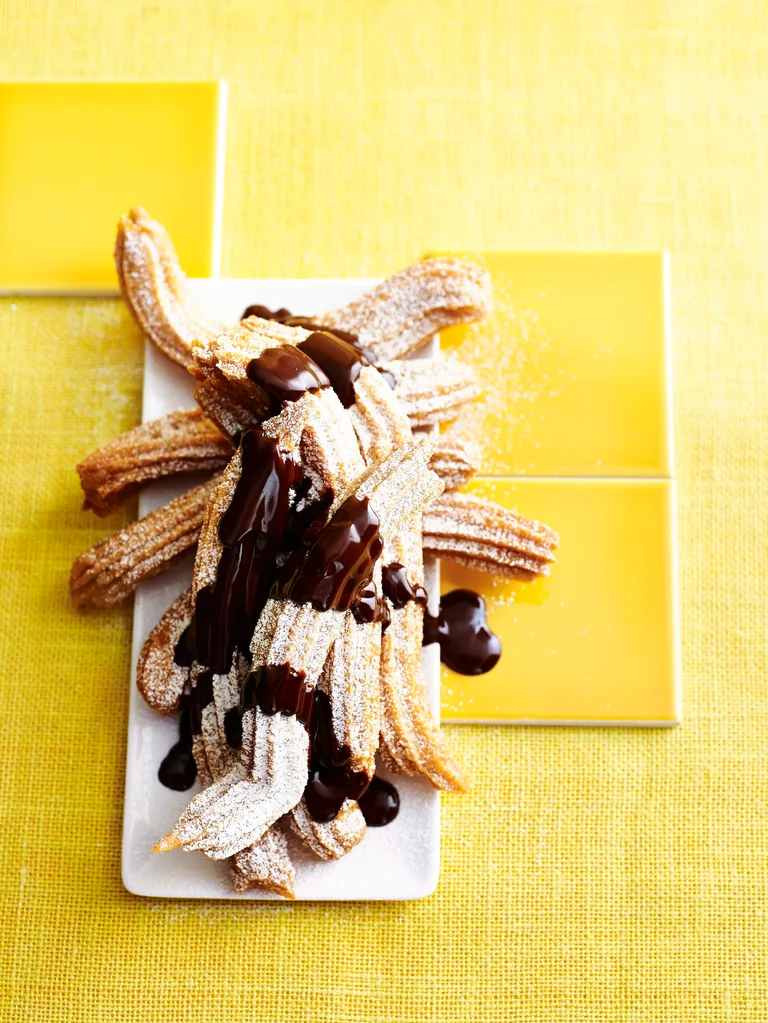 Churros with chilli chocolate sauce
