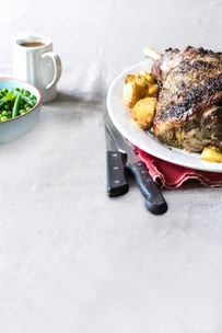 French-style Roast Lamb with Rich Onion Gravy