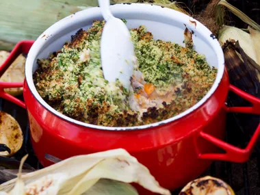 Barbecue fish pie