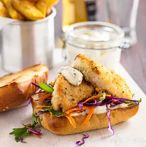 Lemon pepper fish burgers