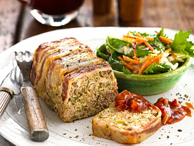 Quinoa, chicken and turkey meatloaf