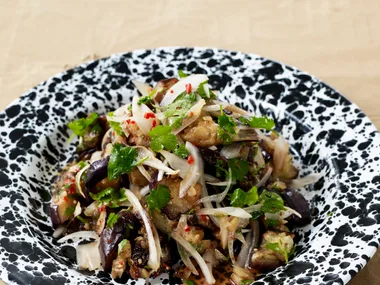 Eggplant and date salad