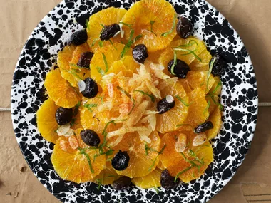 Orange, olive and preserved lemon salad