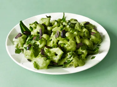 Cauliflower with green goddess dressing