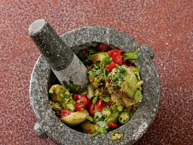 Guacamole with toasted cumin and lime