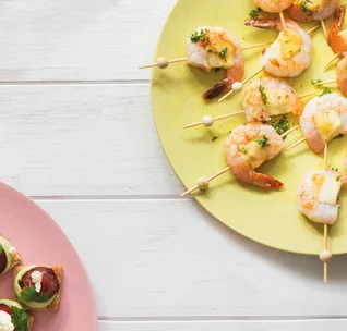 Garlic and haloumi prawns
