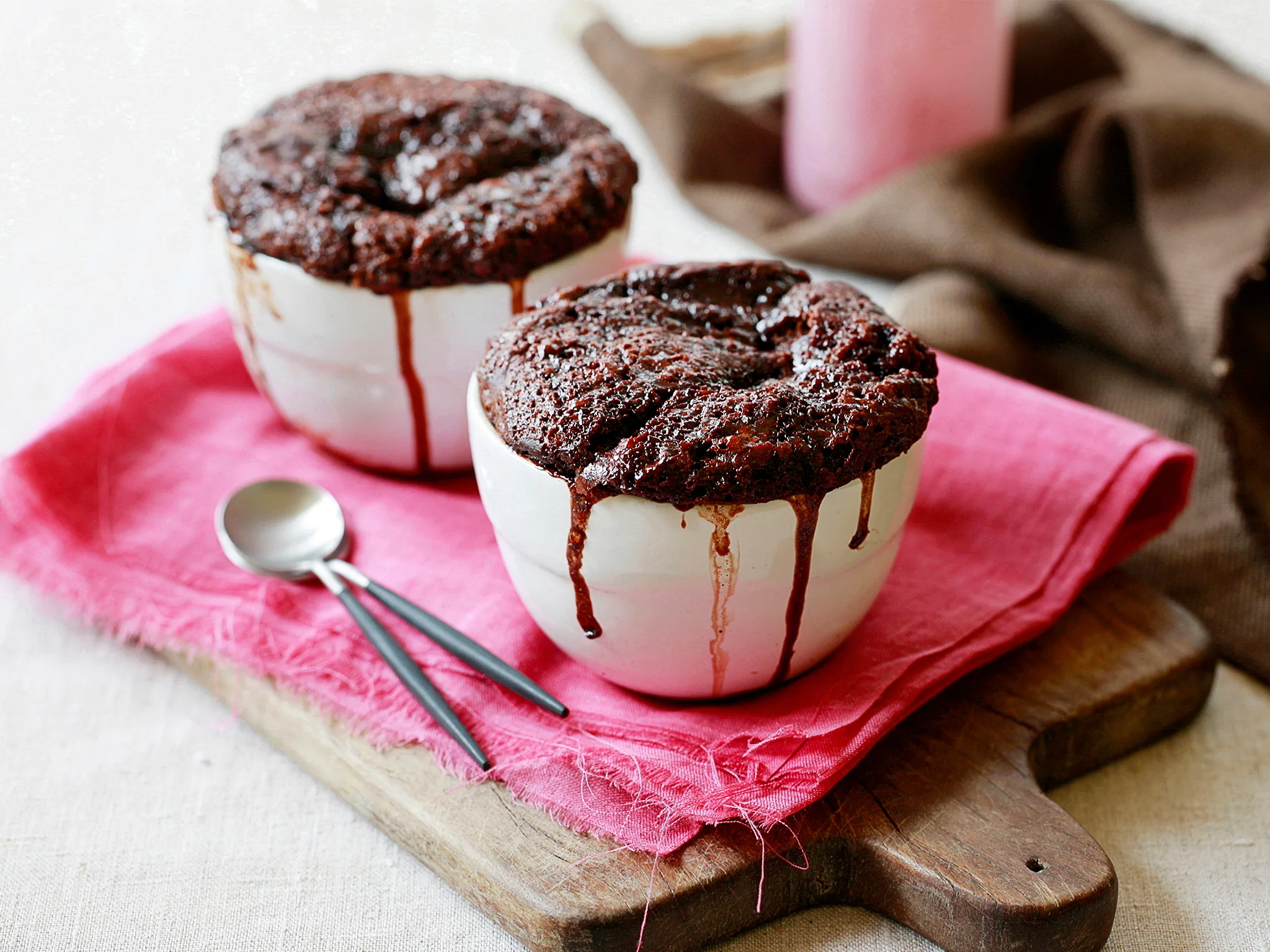 miniature chocolate puddings