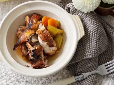 Shoulder of pork with apple cider vinegar