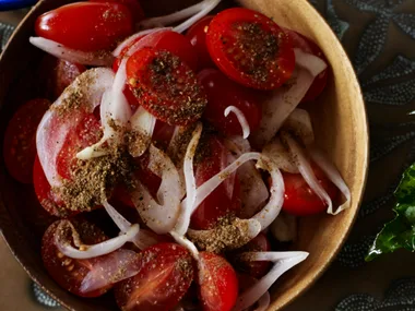 Tomato and white onion kachumber
