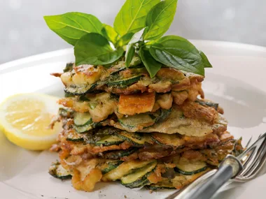 Zucchini, haloumi and basil fritters