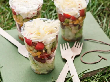 Tex-mex stacked salads