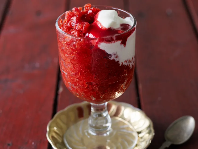Strawberry granita