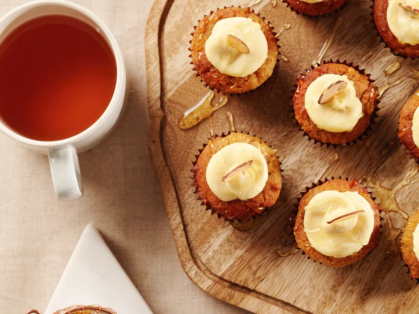 Brown butter, camomile and honey mini muffins