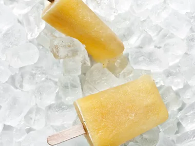 Piña colada pops