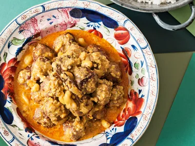 Lamb meatballs korma style