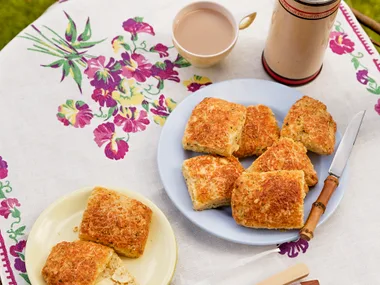 Tender cheese and herb scones