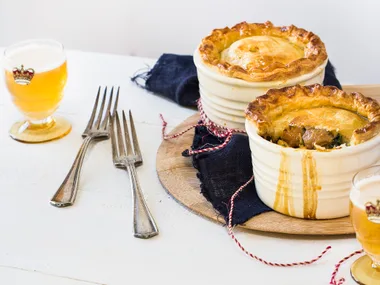 Pork, kumara and cashew pie