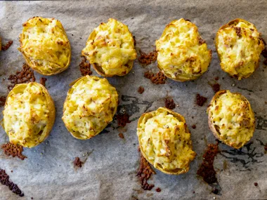 Baked stuffed potatoes