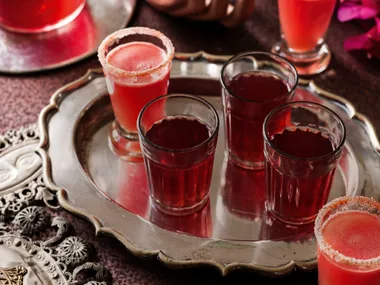Chilled hibiscus tea