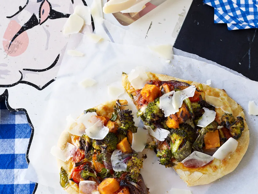 Winter vegetable pizza