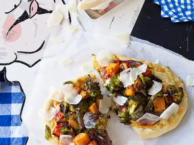 Winter vegetable pizza