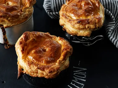 Chicken, fig and lemon pies