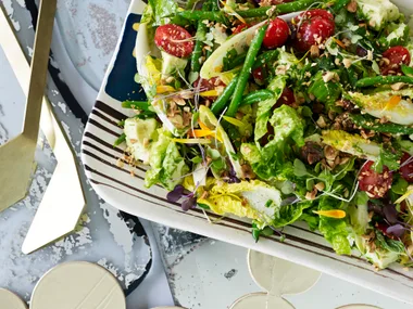 Bean salad with tarragon dressing