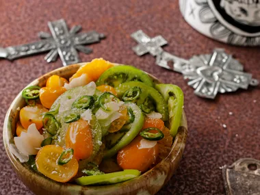 Mixed tomato and tangelo salad