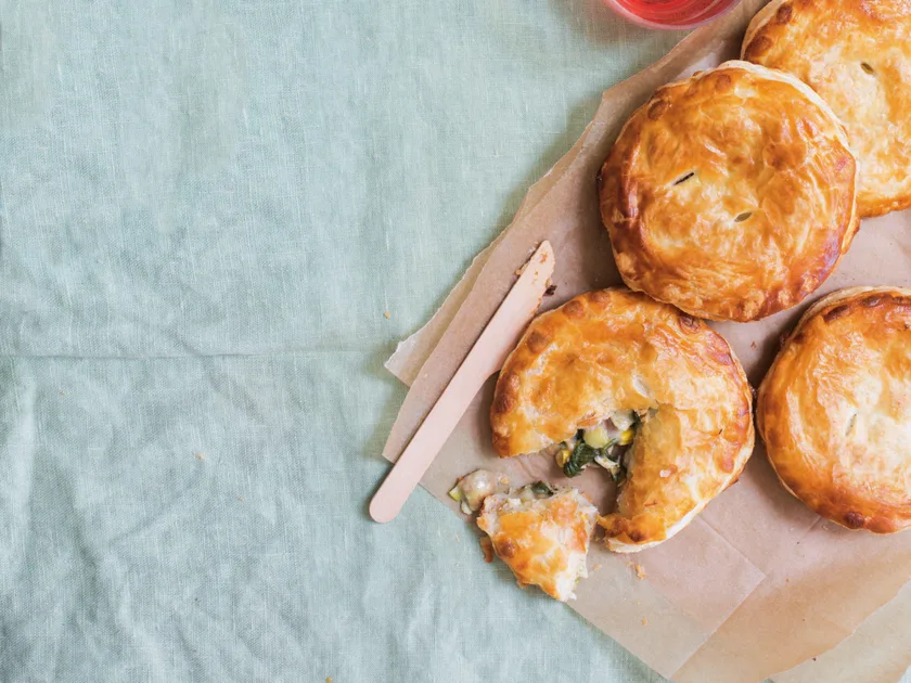 Mini chicken and bacon pies