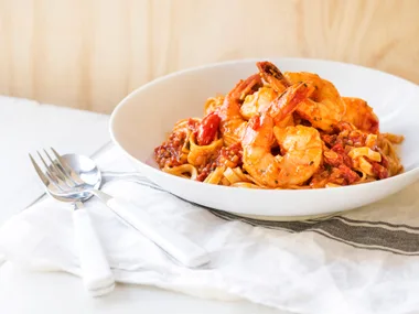 Chilli prawn pasta