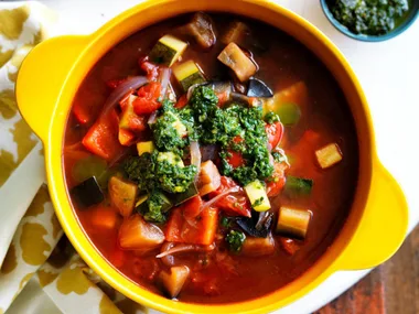 RATATOUILLE SOUP WITH PISTOU