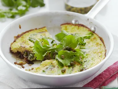 asparagus frittata with rocket