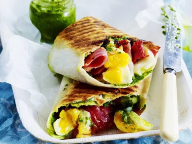 green egg and ham roll up