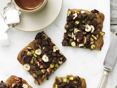 choc-nut brandy snap wafers