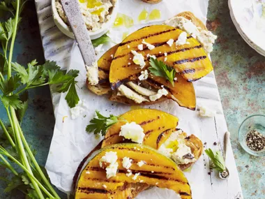 ALMOND SKORDALIA AND PUMPKIN BRUSCHETTA