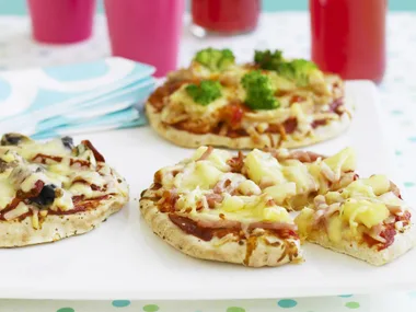 Mini Pizzas with Three Toppings