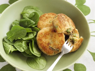 salmon and green bean potato patties